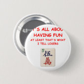 mahjong ronde button 5,7 cm (Voorkant /achterkant)