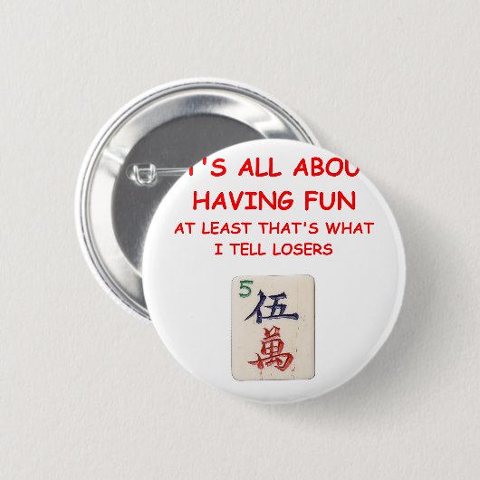 mahjong ronde button 5,7 cm (Voorkant /achterkant)