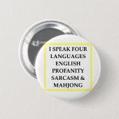 MAHJONG RONDE BUTTON 5,7 CM (Voorkant /achterkant)