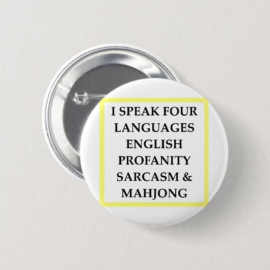 MAHJONG RONDE BUTTON 5,7 CM (Voorkant /achterkant)