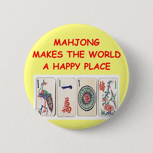 mahjong ronde button 5,7 cm (Voorkant)