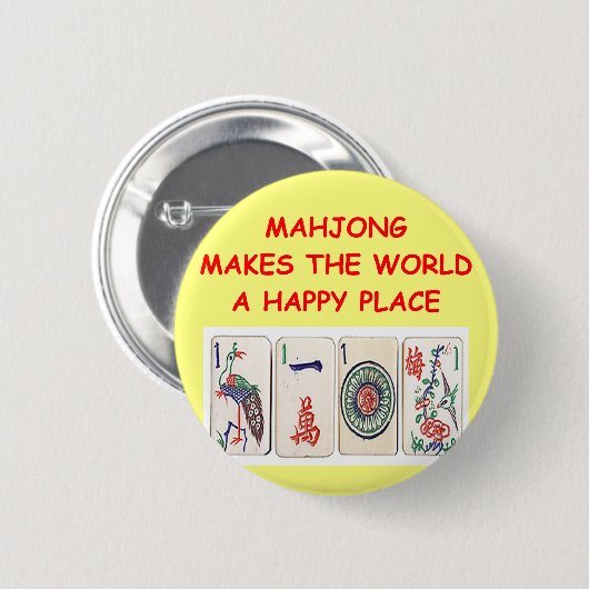 mahjong ronde button 5,7 cm (Voorkant /achterkant)