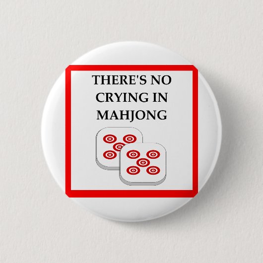MAHJONG RONDE BUTTON 5,7 CM (Voorkant)