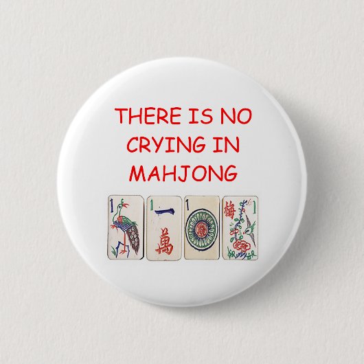 MAHJONG RONDE BUTTON 5,7 CM (Voorkant)