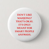 MAHJONG RONDE BUTTON 5,7 CM (Voorkant)