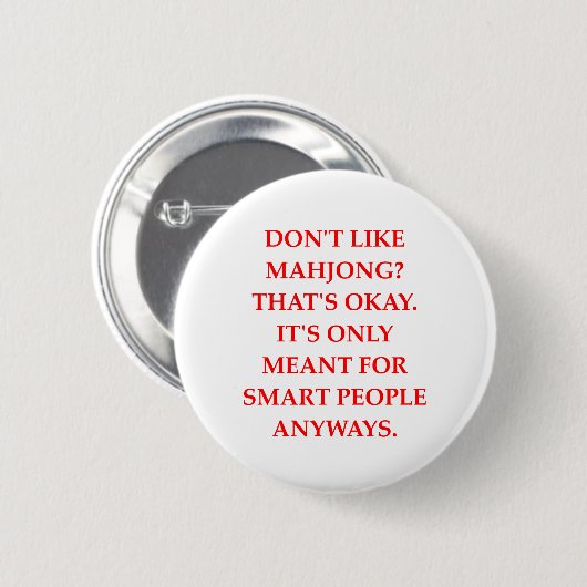 MAHJONG RONDE BUTTON 5,7 CM (Voorkant /achterkant)
