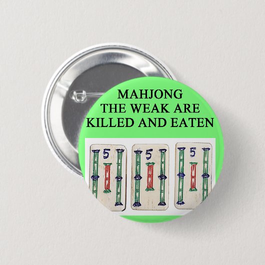 MAHJONG RONDE BUTTON 5,7 CM (Voorkant /achterkant)