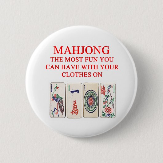 MAHJONG RONDE BUTTON 5,7 CM (Voorkant)