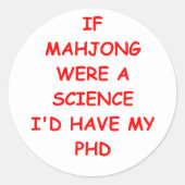 mahjong ronde sticker (Voorkant)