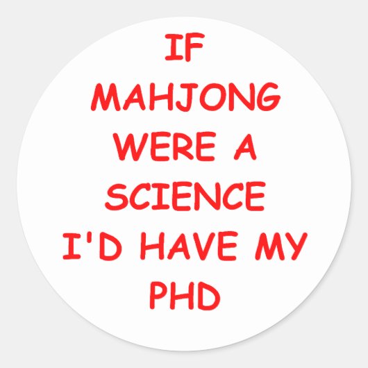 mahjong ronde sticker (Voorkant)