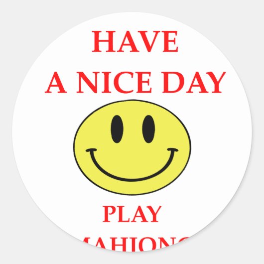 mahjong ronde sticker (Voorkant)