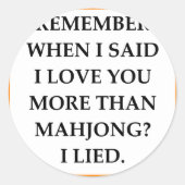 MAHJONG RONDE STICKER (Voorkant)