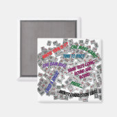 Mahjong Sayings Beverage Coaster Magneet (Voorkant / Achterkant)