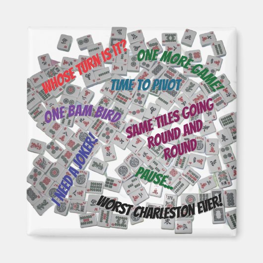 Mahjong Sayings Beverage Coaster Magneet (Voorkant)