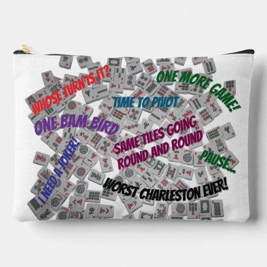 Mahjong Sayings Tiles Pouch Bag Etui (Voorkant)