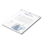 Mahjong Scoreblad Blauwe Pagode Notitieblok (Linkerzijde)