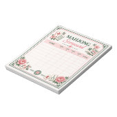 Mahjong Scorekaart Bloemig Notitieblok (Linkerzijde)