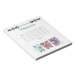 mahjong scorekaart bloemtjes notitieblok