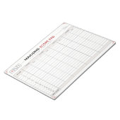 Mahjong-scoresheet Notitieblok (Schuin)