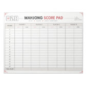 Mahjong-scoresheet Notitieblok (Voorkant)