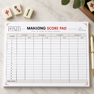 Mahjong-scoresheet Notitieblok