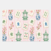 Mahjong Seersucker Inpakpapier Set Vel (Voorkant 3)