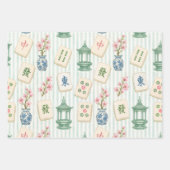 Mahjong Seersucker Inpakpapier Set Vel (Voorkant)