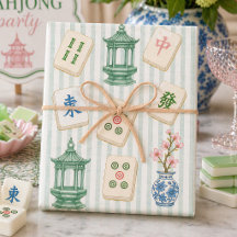 Mahjong Seersucker Inpakpapier Set