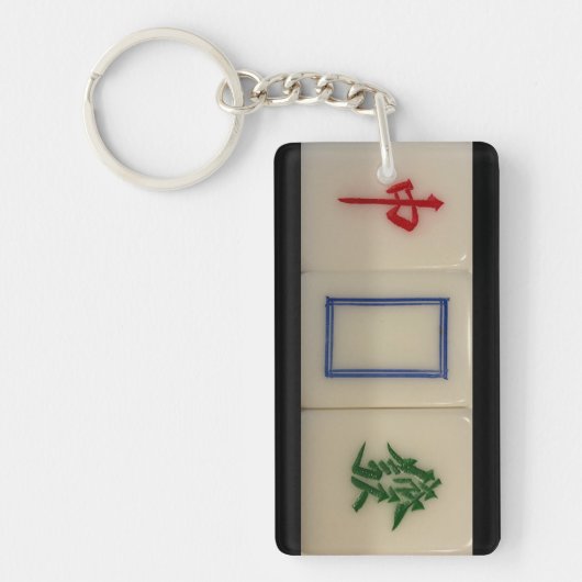 Mahjong sleutelhanger met drakensymbolen (Voorkant)