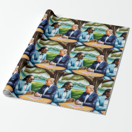 Mahjong Snoop Dogg en Trump Mahj WRAPPING Paper Cadeaupapier