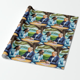Mahjong Snoop Dogg en Trump Mahj WRAPPING Paper Cadeaupapier