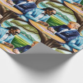 Mahjong Snoop Dogg en Trump Mahj WRAPPING Paper Cadeaupapier (Hoek)