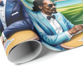 Mahjong Snoop Dogg en Trump Mahj WRAPPING Paper Cadeaupapier (Rol Hoek)