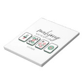 Mahjong Social Club Opgericht 2026 Notitieblok (Linkerzijde)
