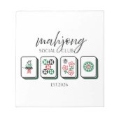 Mahjong Social Club Opgericht 2026 Notitieblok (Voorkant)