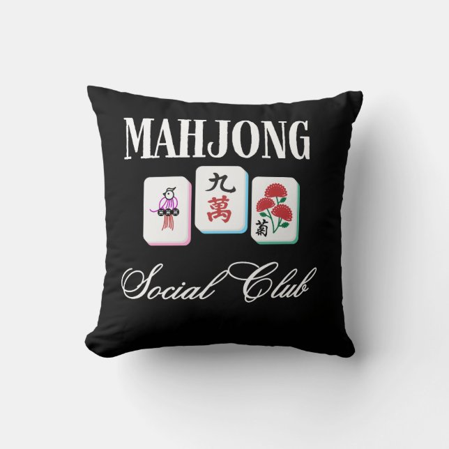 Mahjong Sociale Club  Kussen (Voorkant)
