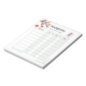 Mahjong-spel scoreboek notitieblok (Linkerzijde)