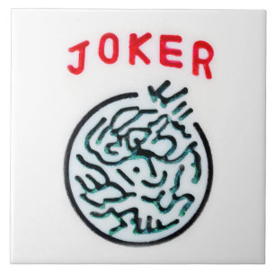 MahJong-spel symbool Joker-tegel Tegeltje