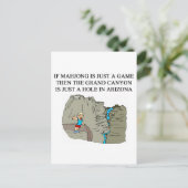 MAHJONG-speler Briefkaart (Staand voorkant)