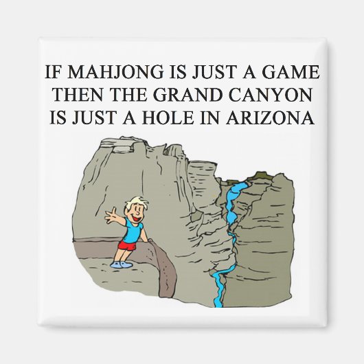 MAHJONG-speler Magneet (Voorkant)