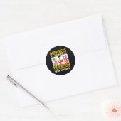 Mahjong-speler Ronde Sticker (Envelop)