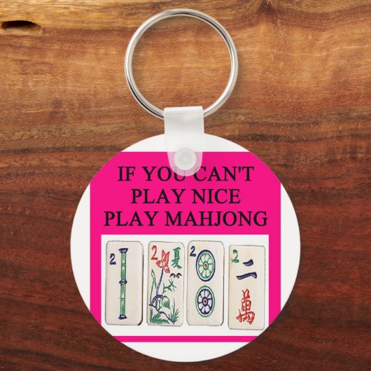 MAHJONG-speler Sleutelhanger (Voorkant)