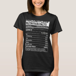 Mahjong speler Voeding Feiten China spel T-shirt