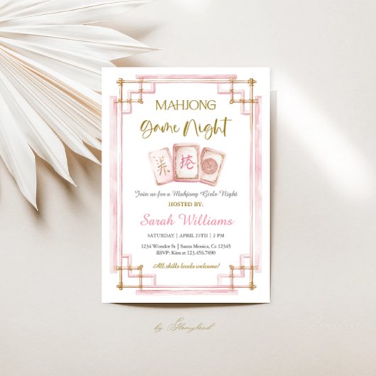 Mahjong Spelletjesavond Feest Kaart