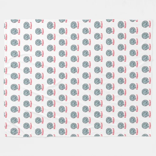 MahJong-spelsymbool Joker tegel Fleece Deken (Voorkant (Horizontaal))