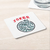 MahJong-spelsymbool Joker tegel Kartonnen Onderzetters (Schuin)