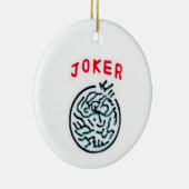 MahJong-spelsymbool Joker tegel Keramisch Ornament (Rechts)