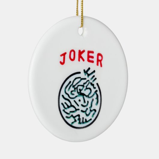 MahJong-spelsymbool Joker tegel Keramisch Ornament (Rechts)