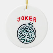 MahJong-spelsymbool Joker tegel Keramisch Ornament (Voorkant)