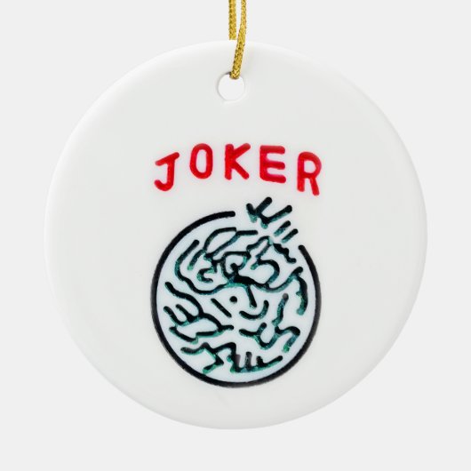 MahJong-spelsymbool Joker tegel Keramisch Ornament (Voorkant)